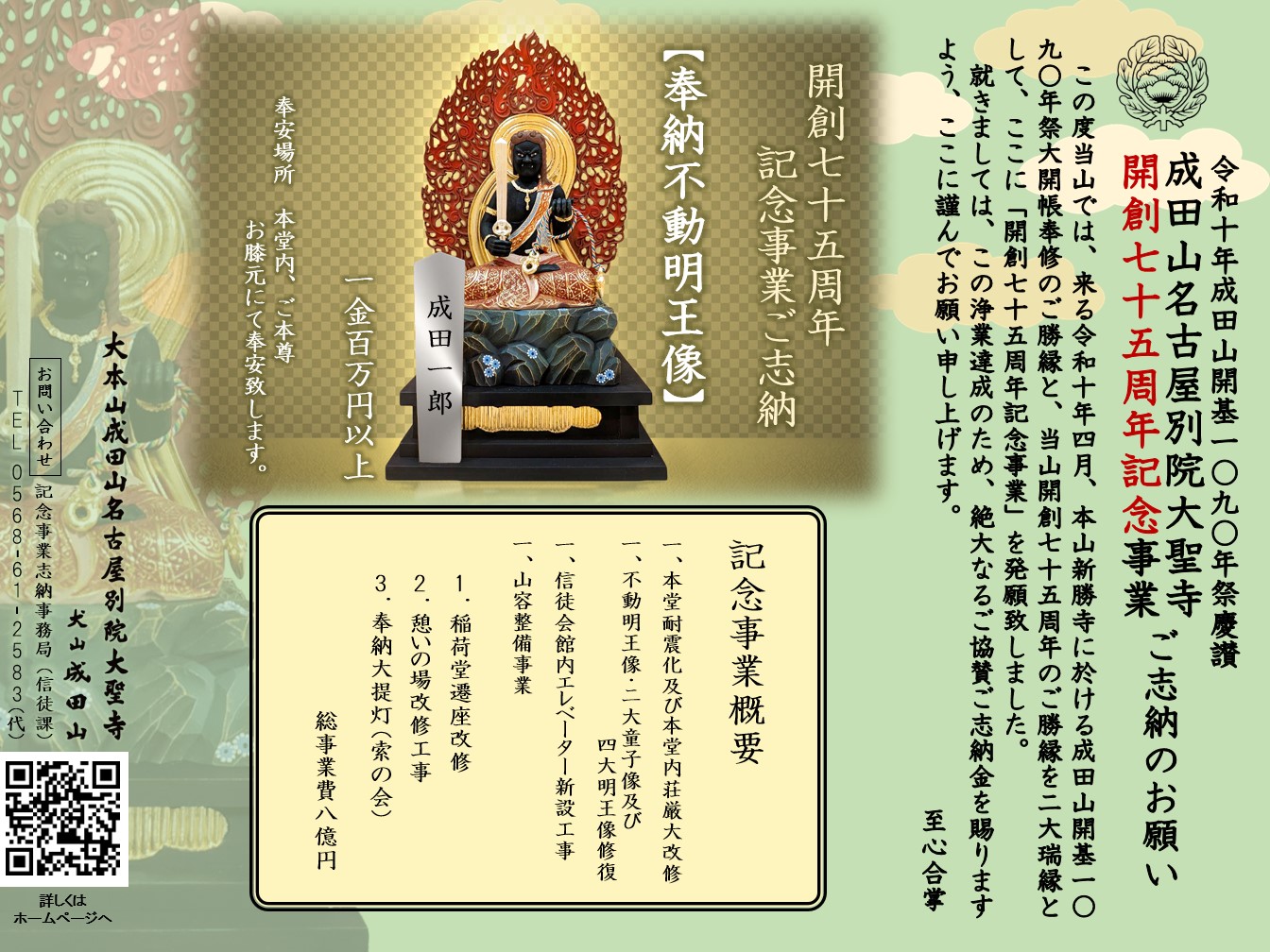 奉納不動明王像　申込用紙